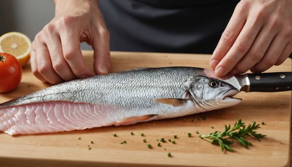 Ma technique pour lever les filets d'un poisson frais