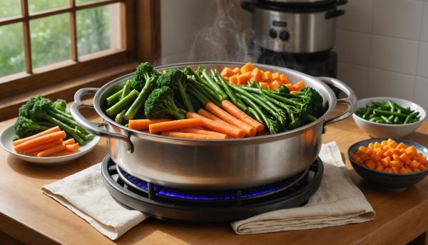 Préparer des légumes croquants à la vapeur douce